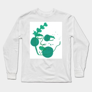 Green Face Long Sleeve T-Shirt